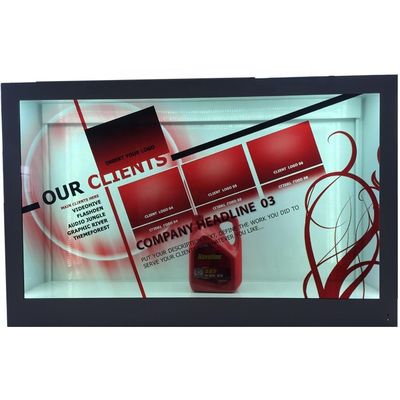 65“ 4K LCD die Transparante de Doos Digitale Signage adverteert van de Showcasevertoning